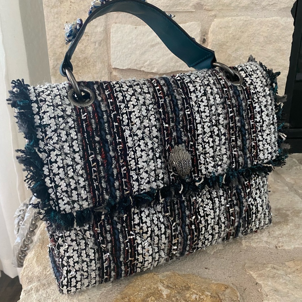 Kurt Geiger Tweed Large Kensington handbag NWT